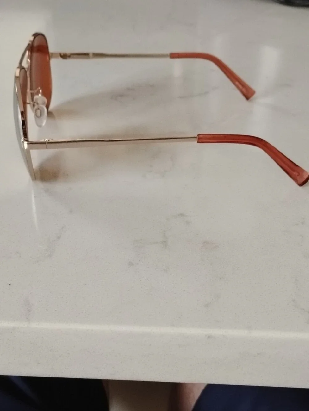 Aviator Gold Metal  Sunglasses - Brown Lenses